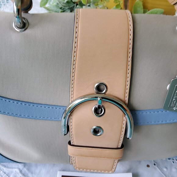 Never Used Vintage Coach Soho Daisy Buckle Flap Satchel 4432 with Daisy Hangtag - Picture 5 of 11